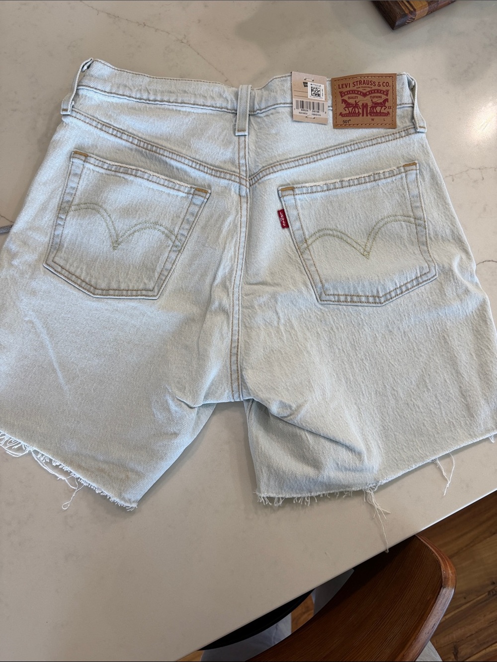 Levi's Women's Pale Blue Denim Cutoff Shorts